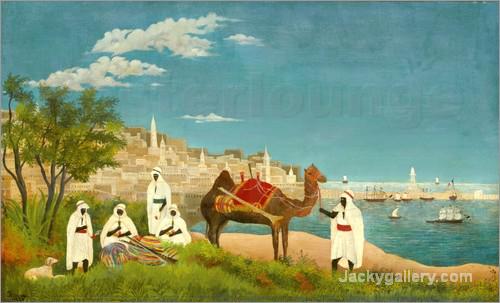 Landschaft um Algier (Paysage d Alger). by Henri Rousseau paintings reproduction
